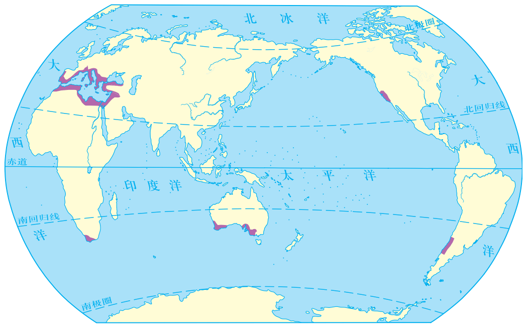 地中海气候特征(地中海气候特征图)