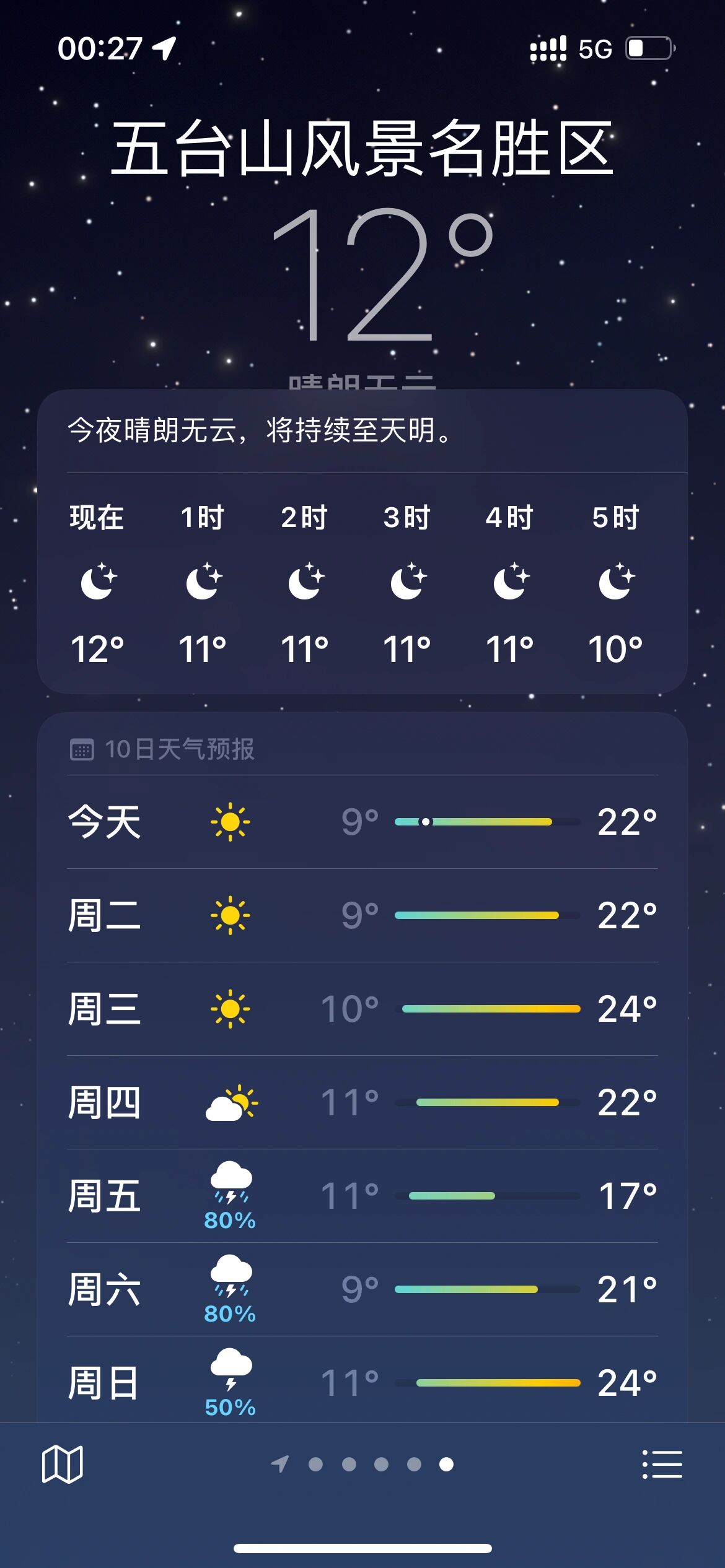五台山天气预报(五台山天气预报7天一周)