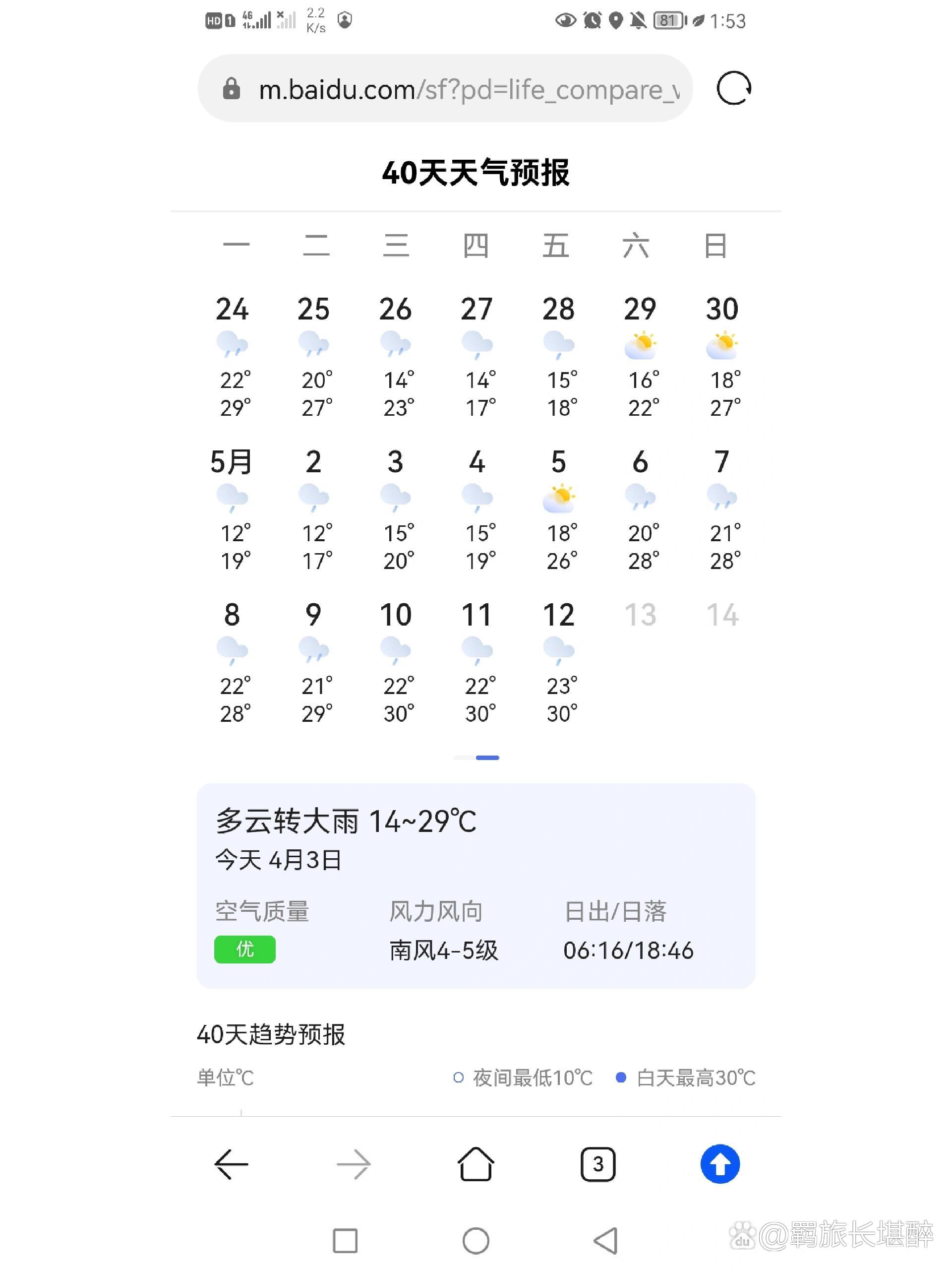 湖南长沙一周天气预报(长沙一周天气预报7天查询结果)