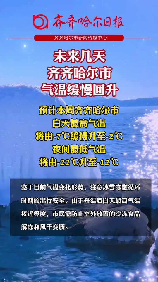 齐齐哈尔今日天气(齐齐哈尔今日天气情况)