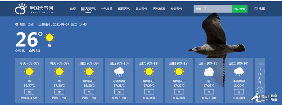 阳泉天气预报(阳泉天气预报15天)