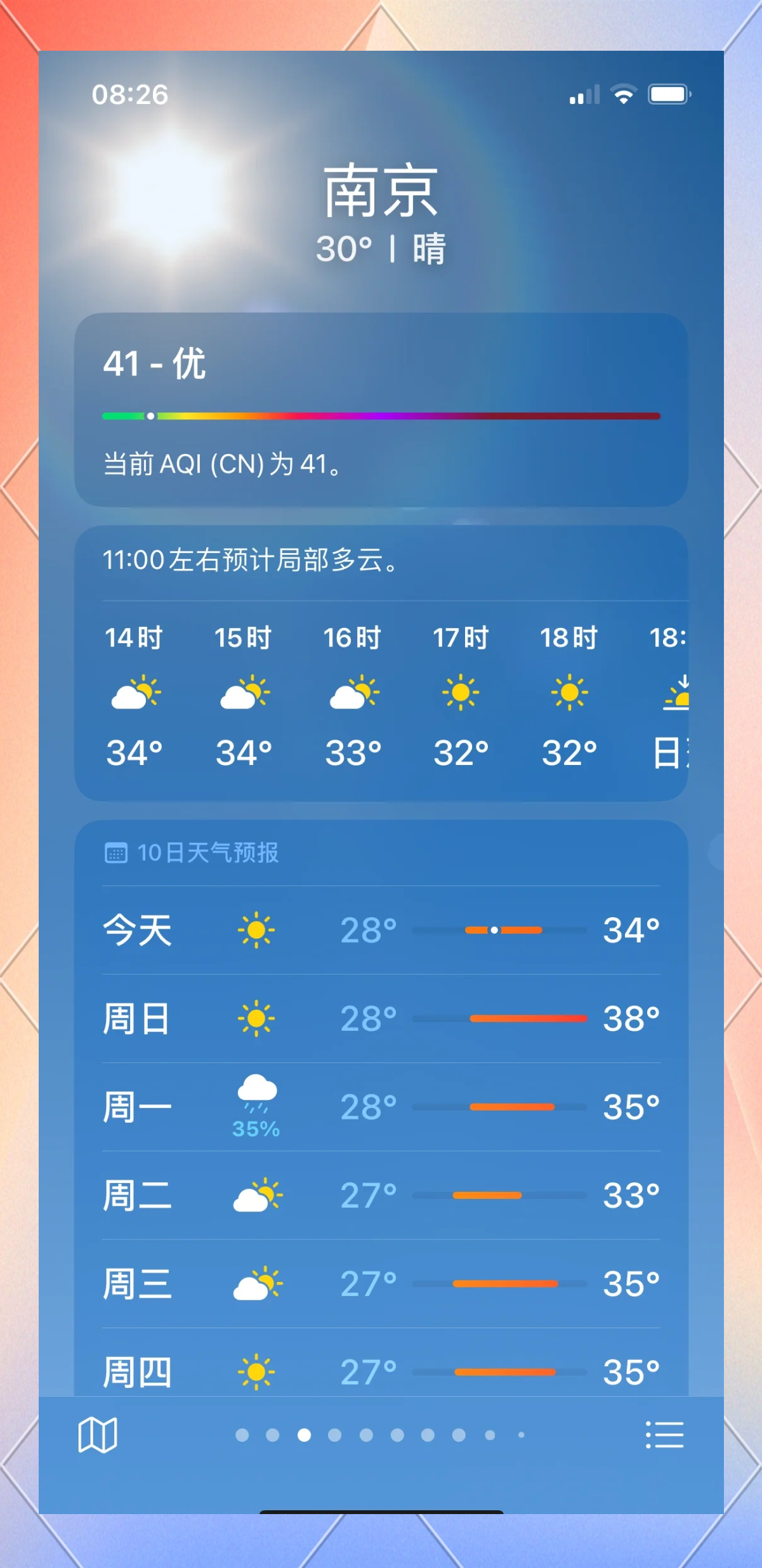 南京天气预报10天(哪个天气预报准确率最高)