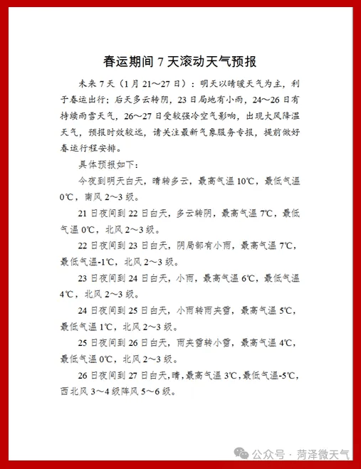 菏泽市天气预报(菏泽市天气预报最新消息)