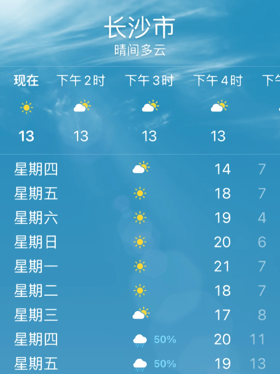 长沙明天天气(长沙天气15天精确预报)