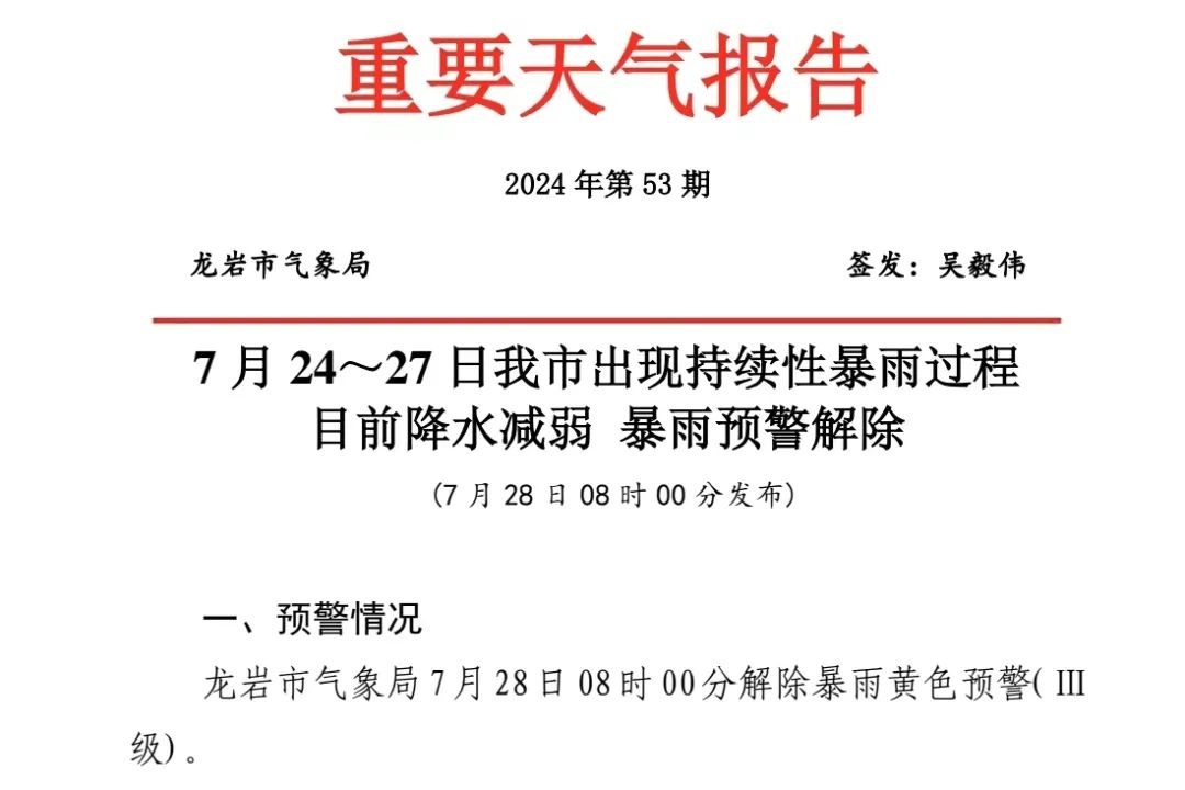 龙岩天气预警(龙岩天气预报15天)
