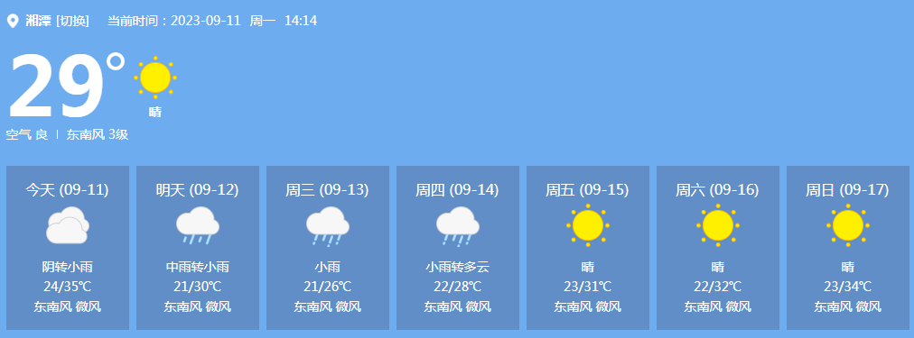 湘潭30天天气预报(湘潭30天天气预报最新)
