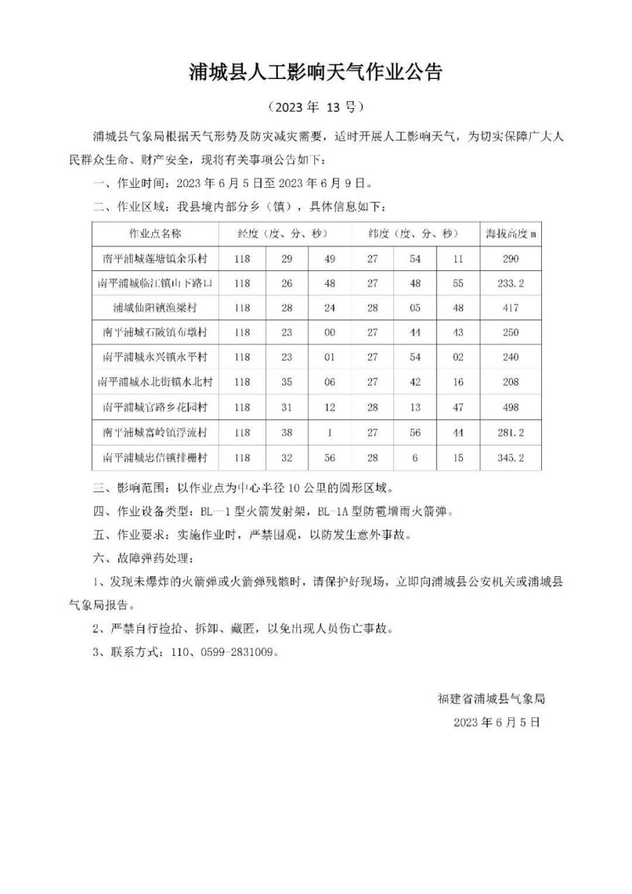 浦城天气(浦城天气一个月)