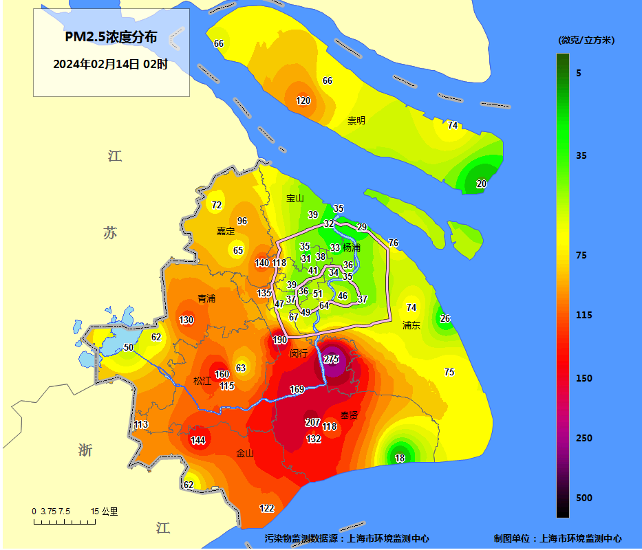 全国pm2.5分布图(全国pm25实时排名地图)