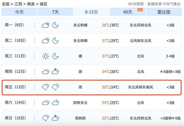 景德镇天气预报(景德镇天气预报15天最新)
